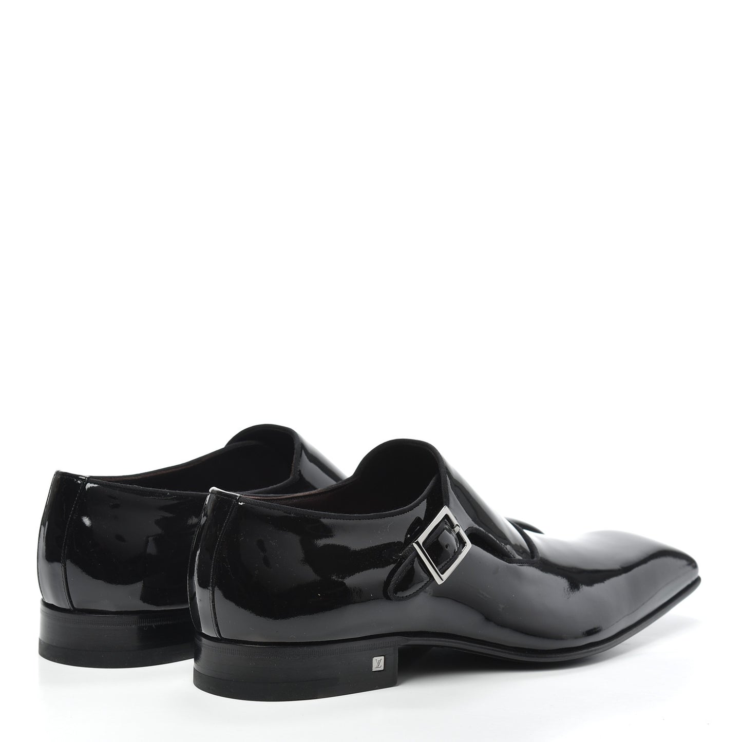 Patent Calfskin James Buckle Shoe 8.5 Black