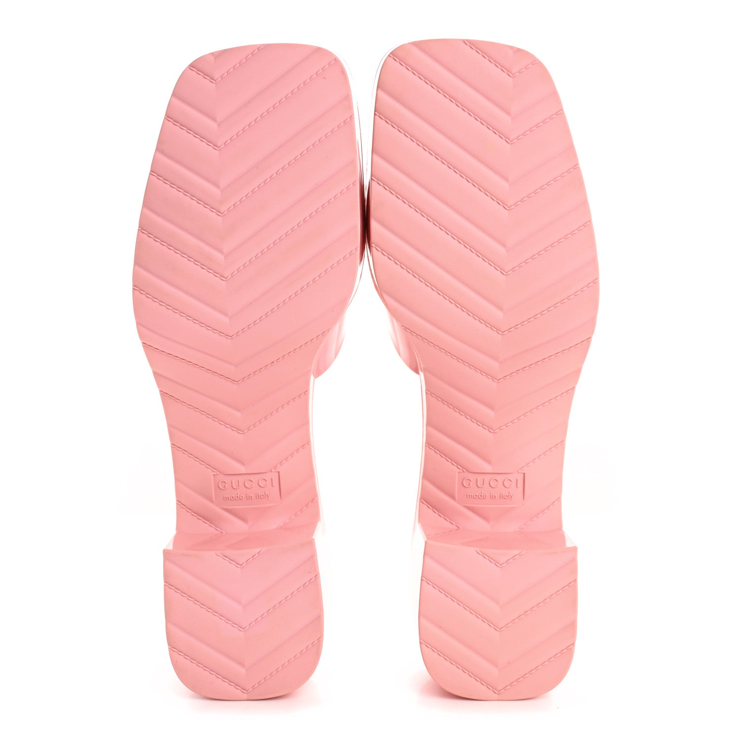 Gucci Rubber Gucci Logo Womens Platform 20/60mm Slide Sandals 41 Wild Rose 6 of 9