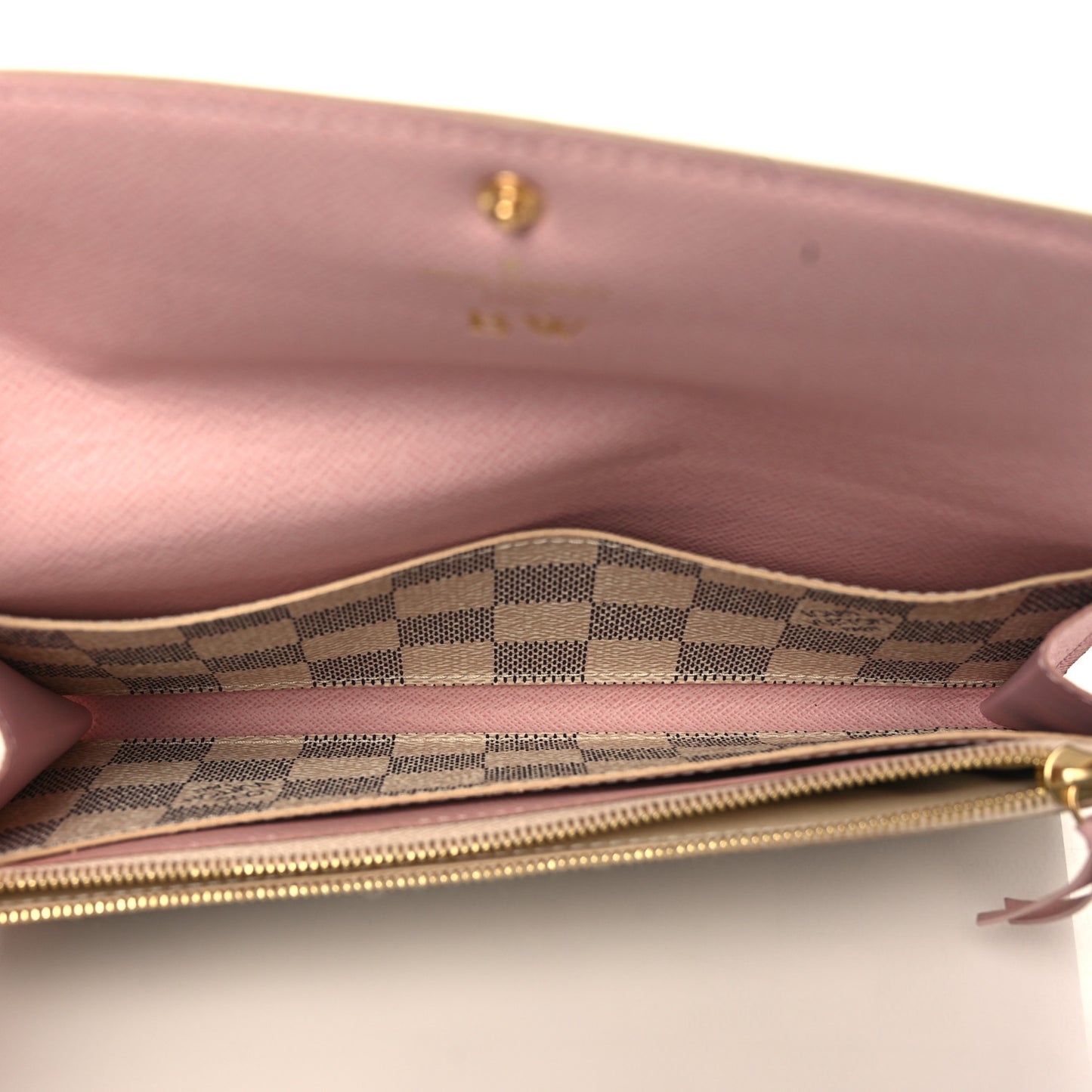 Damier Azur Emilie Wallet Rose Ballerine