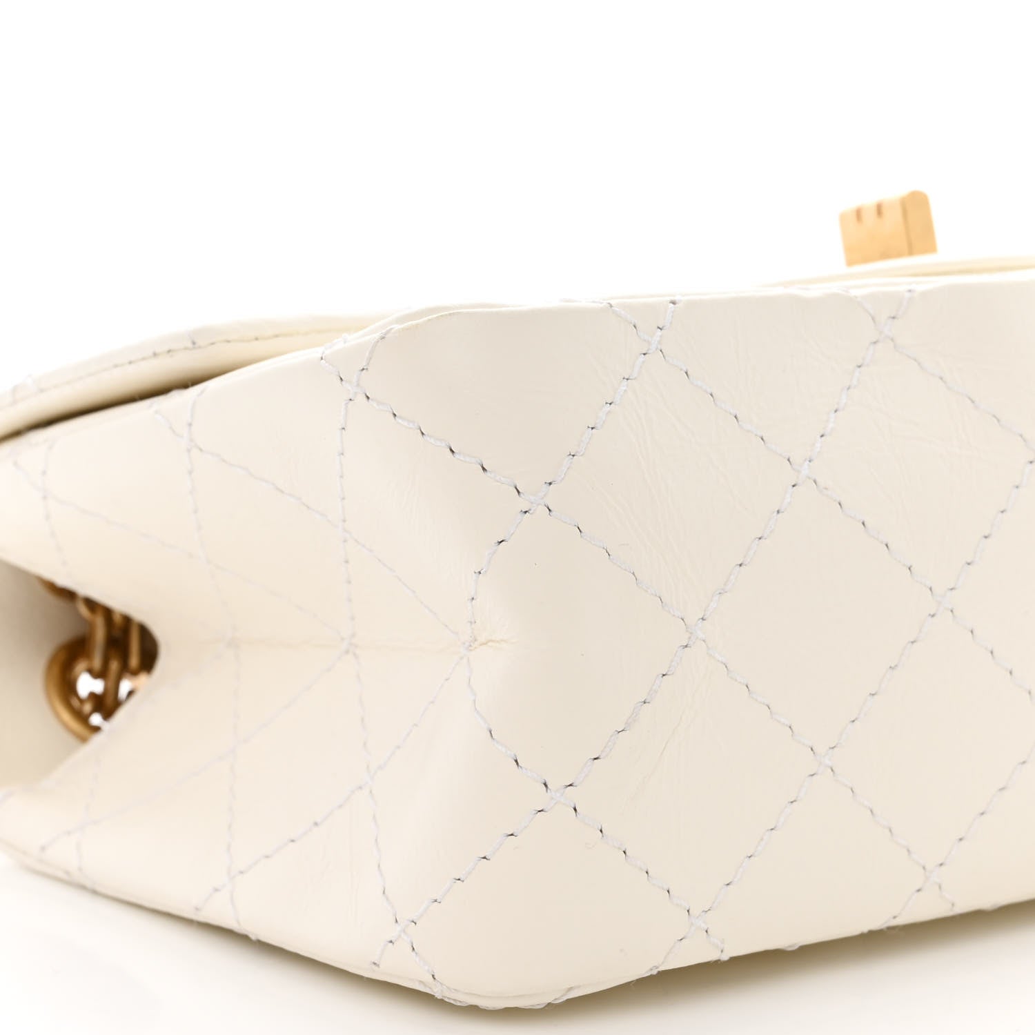 Chanel Aged Calfskin Quilted 2.55 Reissue Mini Flap White 9 of 11