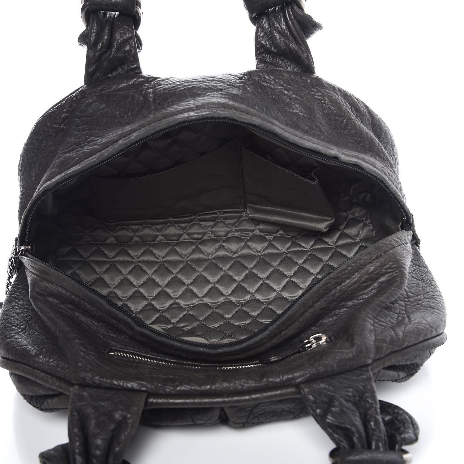 Chanel Distressed Lambskin Le Marais Bowler Black 5 of 11