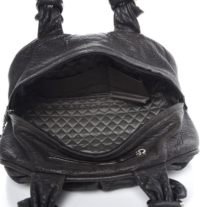 Chanel Distressed Lambskin Le Marais Bowler Black 5 of 11