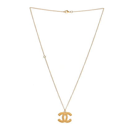 Chanel Metal CC Necklace Matte Gold 3 of 6