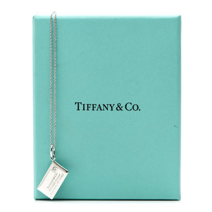 Tiffany Sterling Silver Diamond Envelope Pendant Necklace 7 of 7