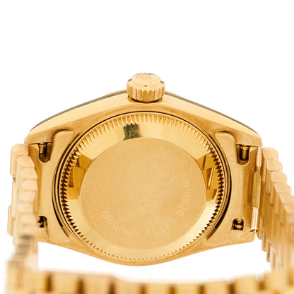 Rolex 18K Yellow Gold Diamond 26mm Datejust President Watch Champagne 69178 4 of 4