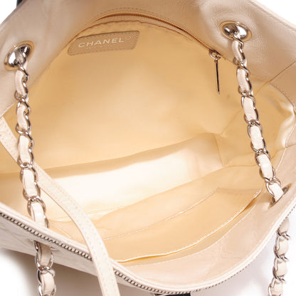 Chanel Lambskin Quilted North South Large Tote Ivory 8 of 10