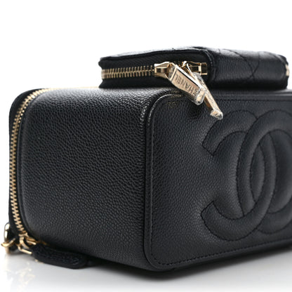 Chanel Caviar Quilted Top Handle Pocket Vanity Case Black 8 of 10