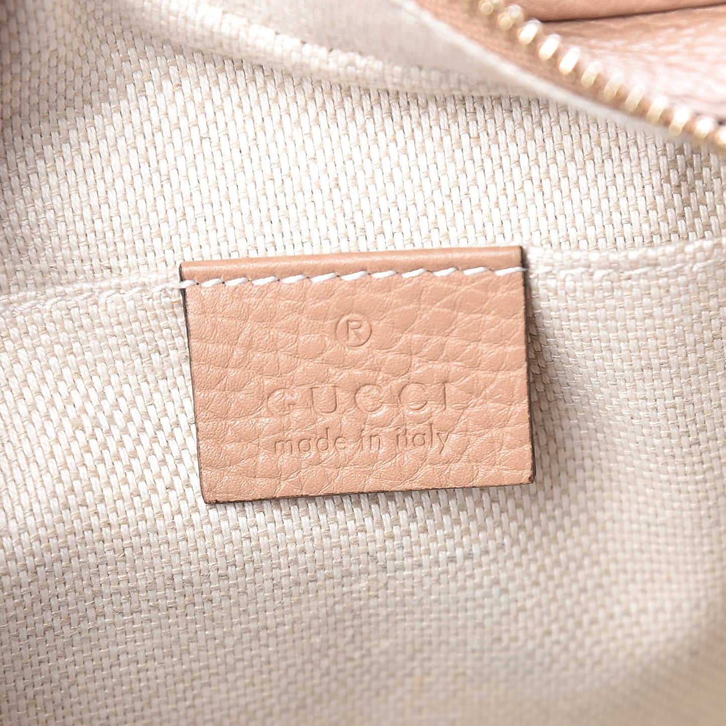 Pebbled Calfskin Small Soho Disco Bag Rose Beige