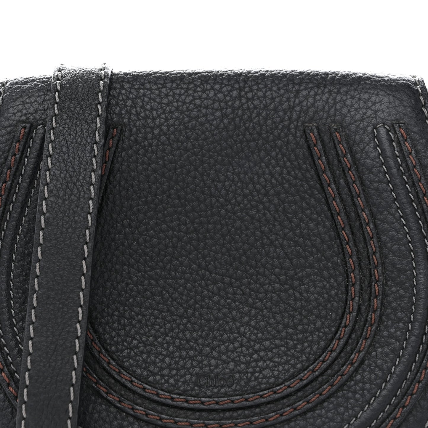 Calfskin Mini Marcie Round Crossbody Bag Black