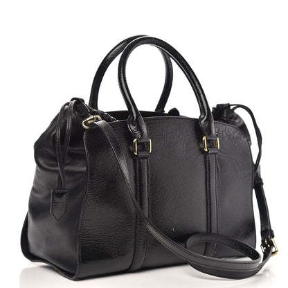 Burberry Patent Calfskin Medium Dinton Tote Black 3 of 10