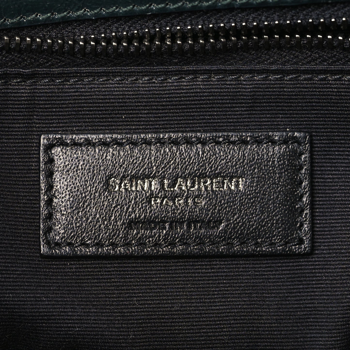 Crinkled Calfskin Matelasse Monogram Medium Niki Chain Satchel Dark Green