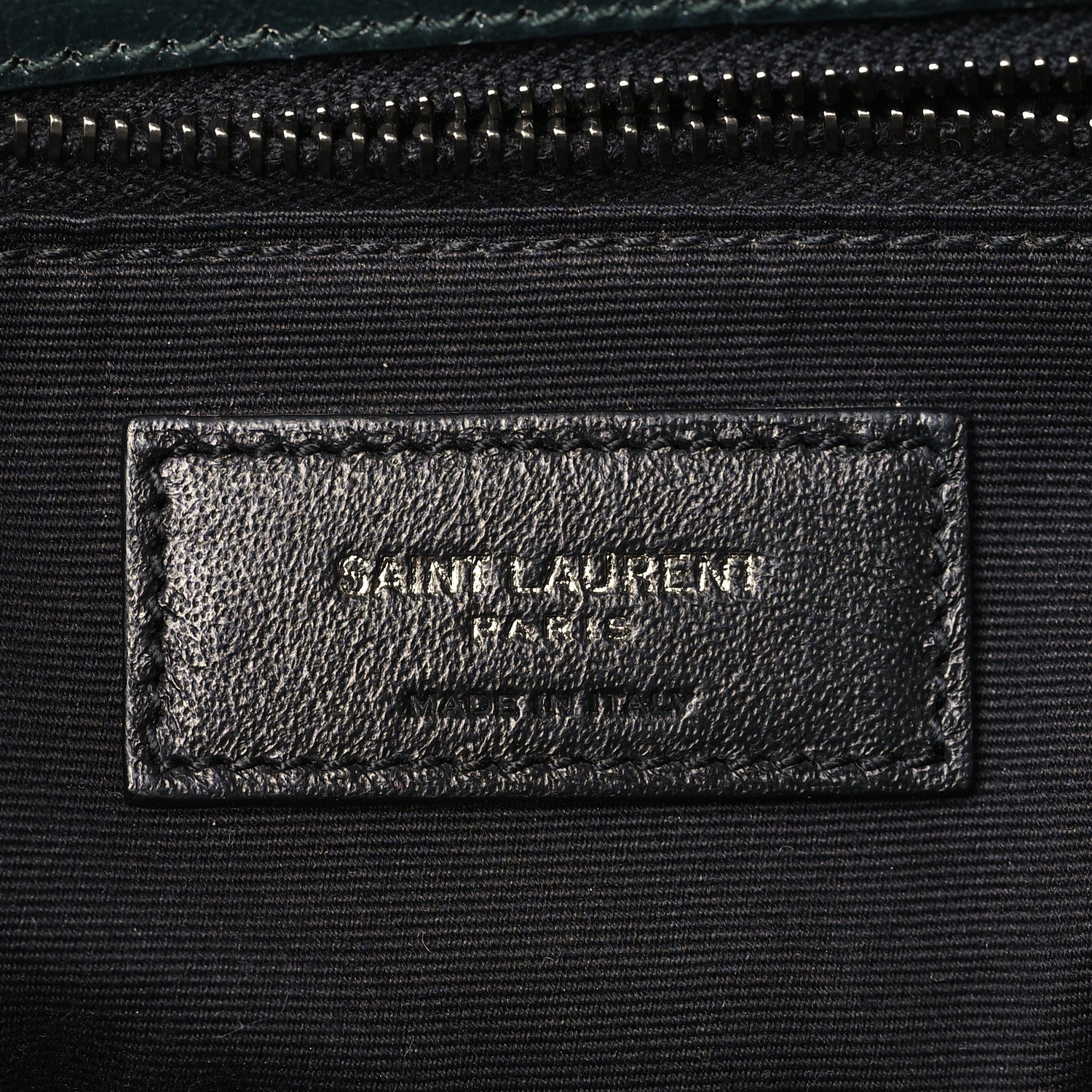 Saint Laurent Crinkled Calfskin Matelasse Monogram Medium Niki Chain Satchel Dark Green 6 of 9
