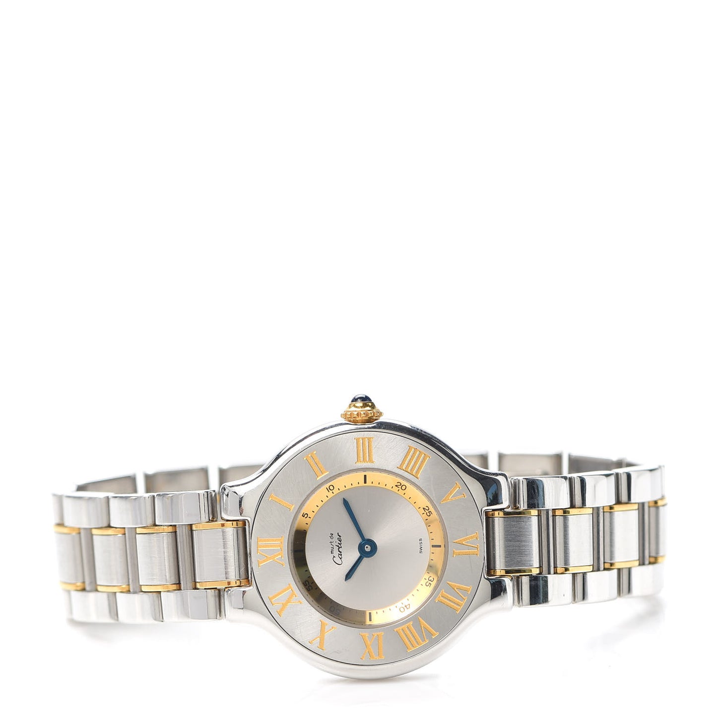 Stainless Steel 18K Yellow Gold 28mm Must De 21 Quartz Watch