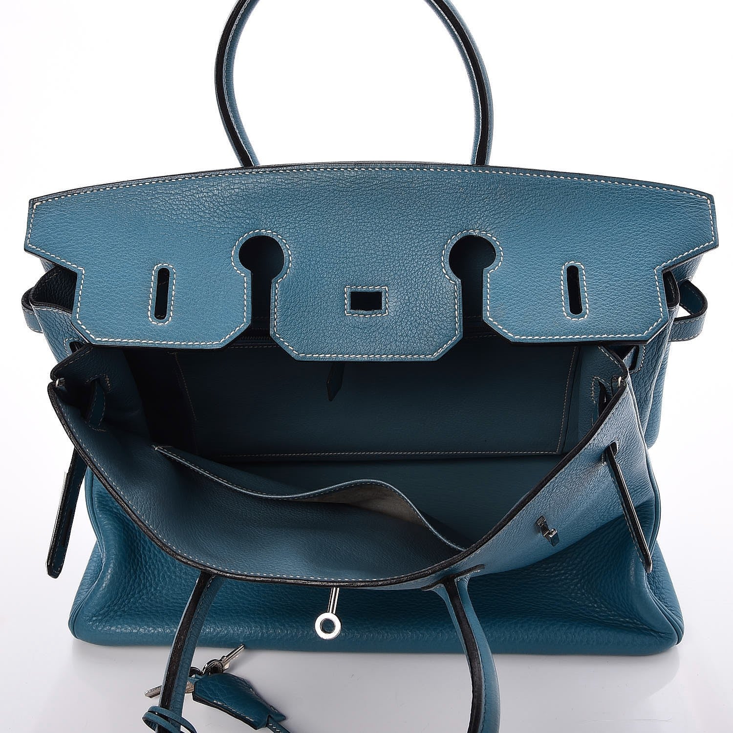 Hermes Taurillon Clemence Birkin 35 Blue Jean 8 of 33