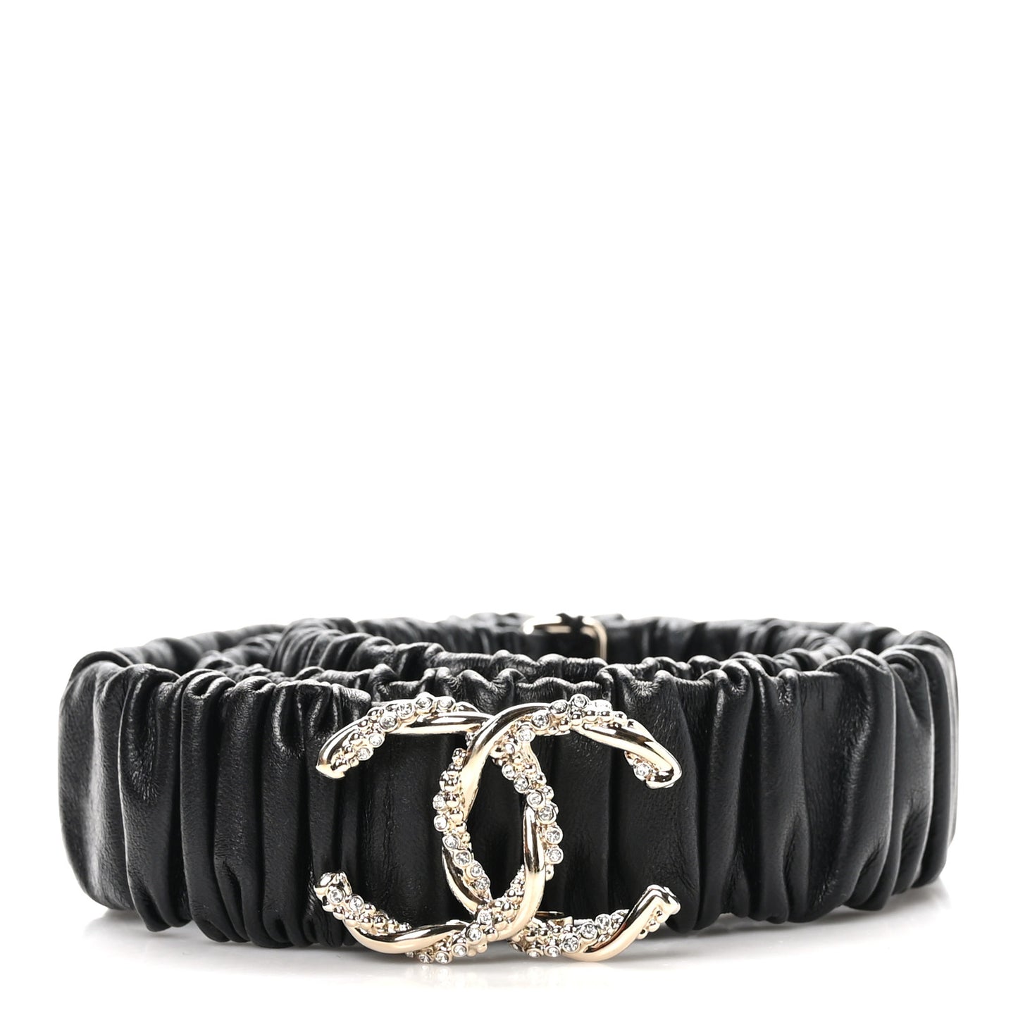 Lambskin Crystal CC Belt 85 34 Black