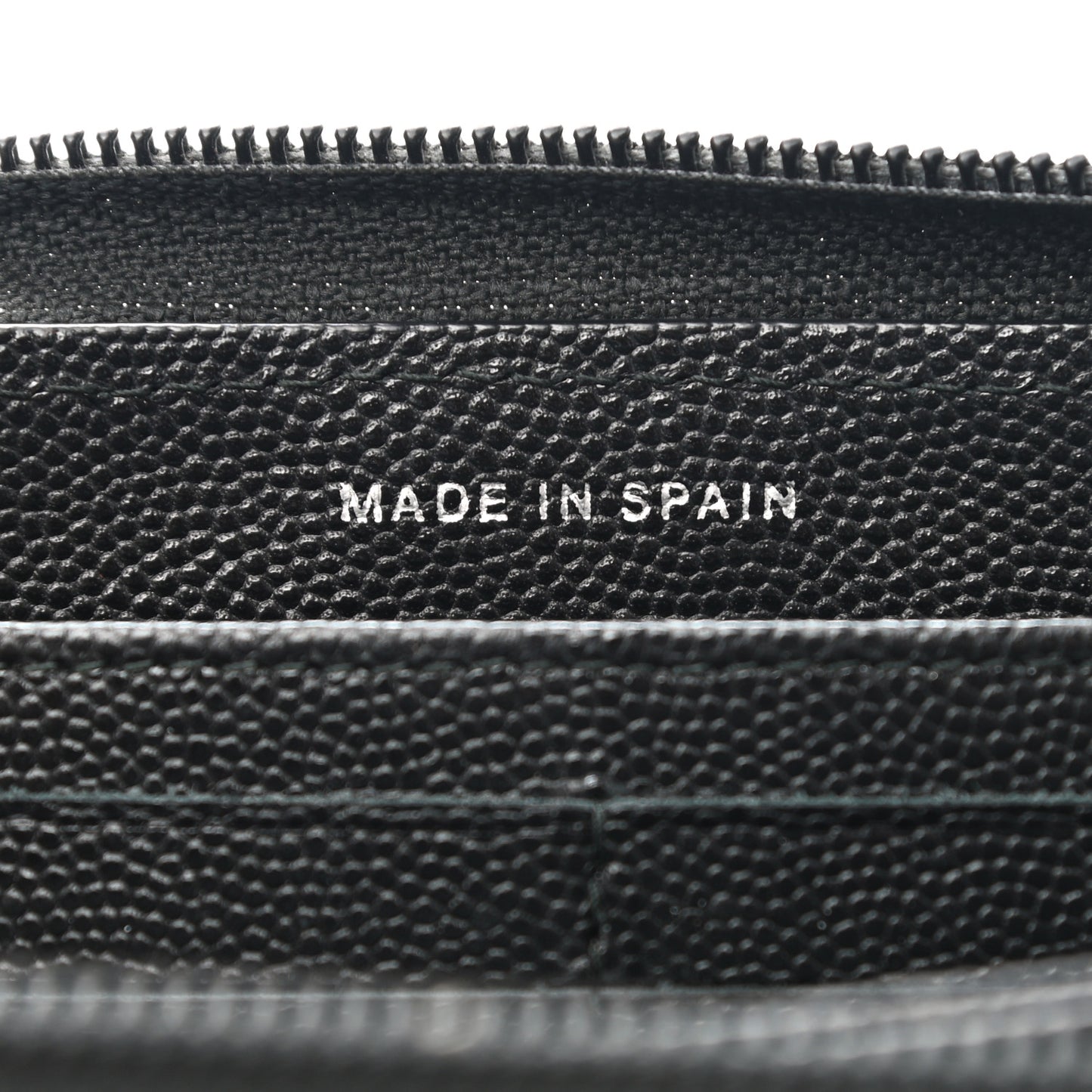 Caviar Quilted Boy Long Zip Around Wallet Black