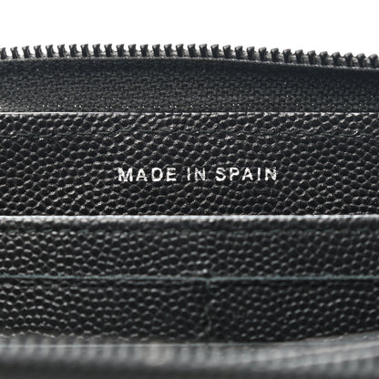 Chanel Caviar Quilted Boy Long Zip Around Wallet Black 7 of 9