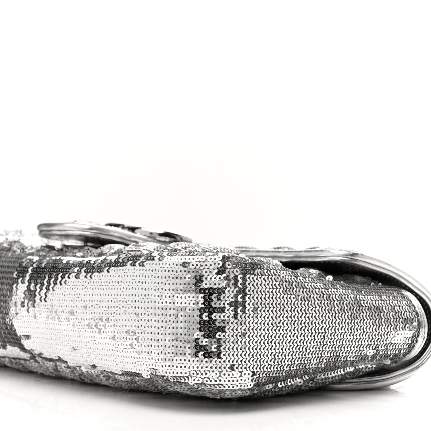 Gucci Sequin Matelasse Small GG Marmont Shoulder Bag Silver 10 of 15