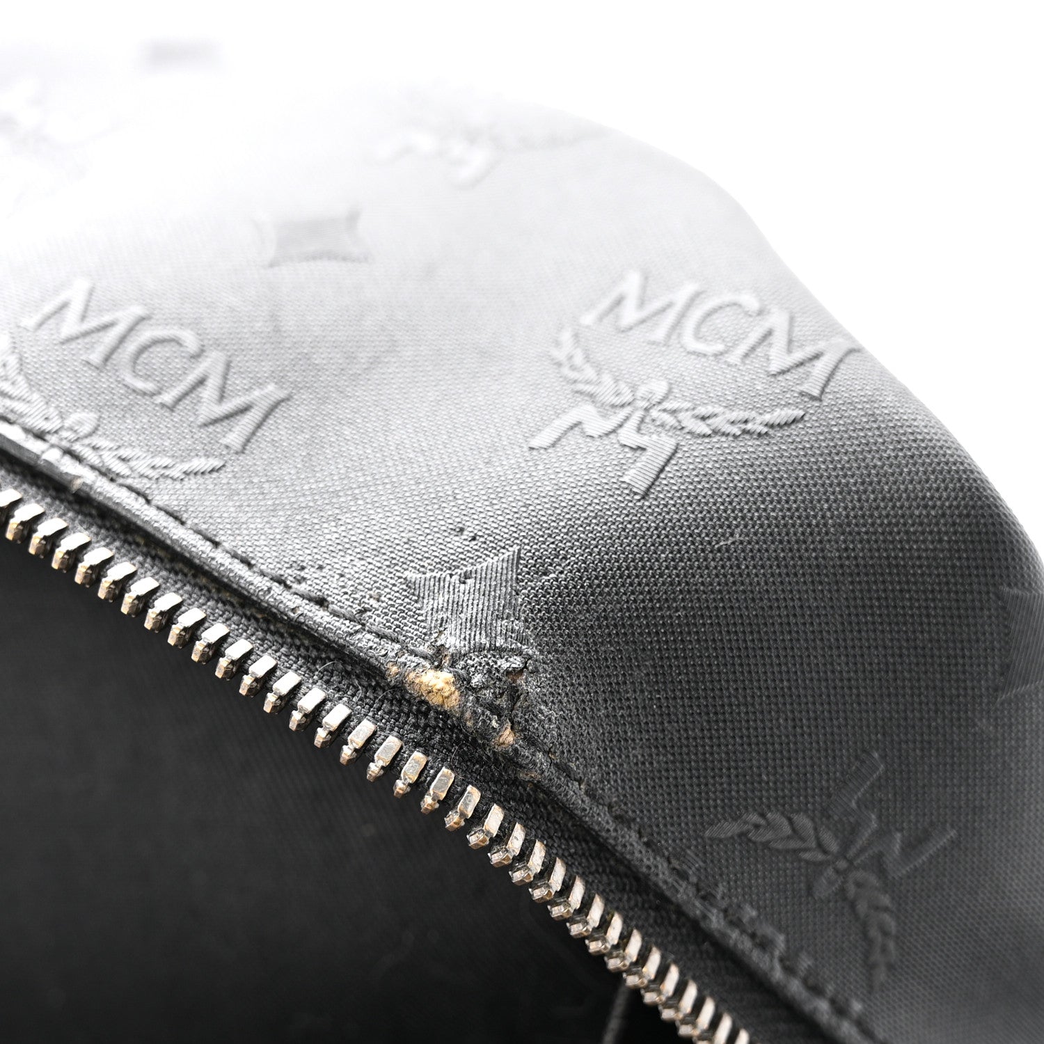 MCM Nylon Monogram Studded Stark Medium Backpack Black 15 of 16