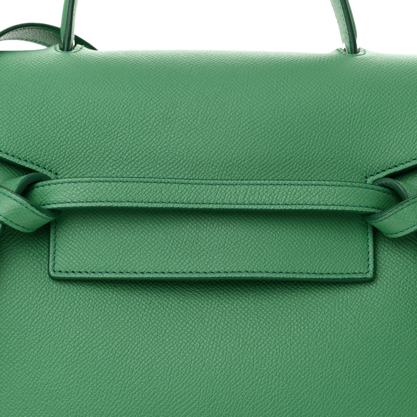 Grained Calfskin Micro Belt Bag Pop Green