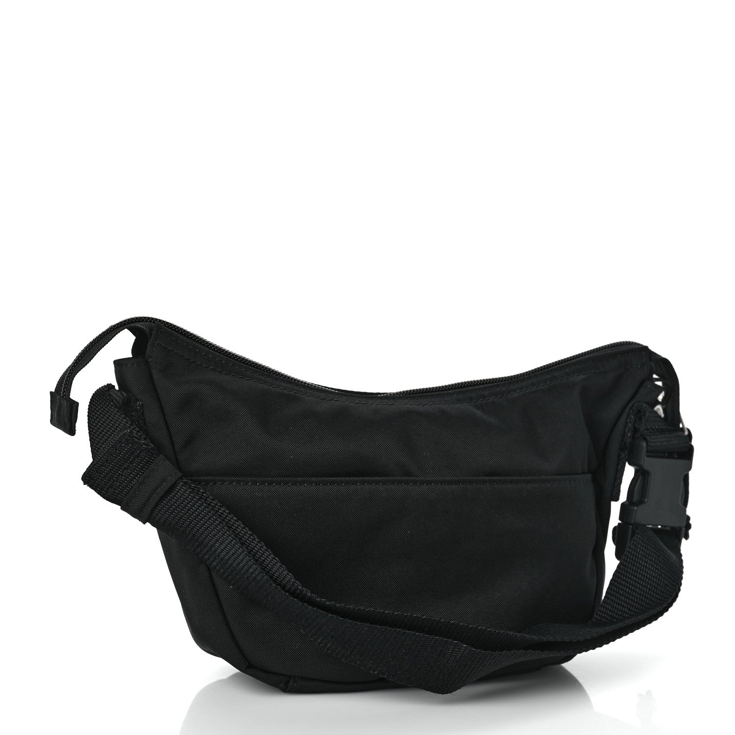 Balenciaga Recycled Sport Nylon Logo Embroidered Wheel Sling Bag Black White 3 of 8