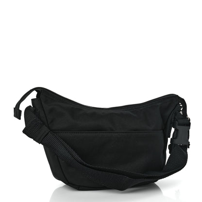 Balenciaga Recycled Sport Nylon Logo Embroidered Wheel Sling Bag Black White 3 of 8