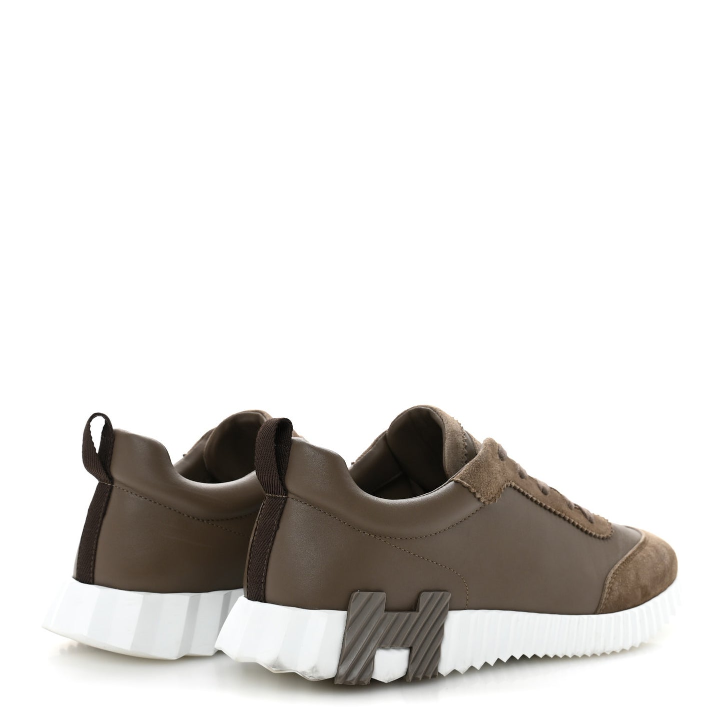 Goatskin Suede Goatskin Mens Bouncing Sneakers 43.5 Etoupe