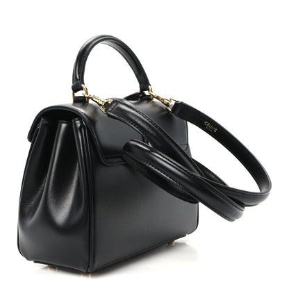 Celine Satinated Calfskin Mini 16 Top Handle Bag Black 2 of 11