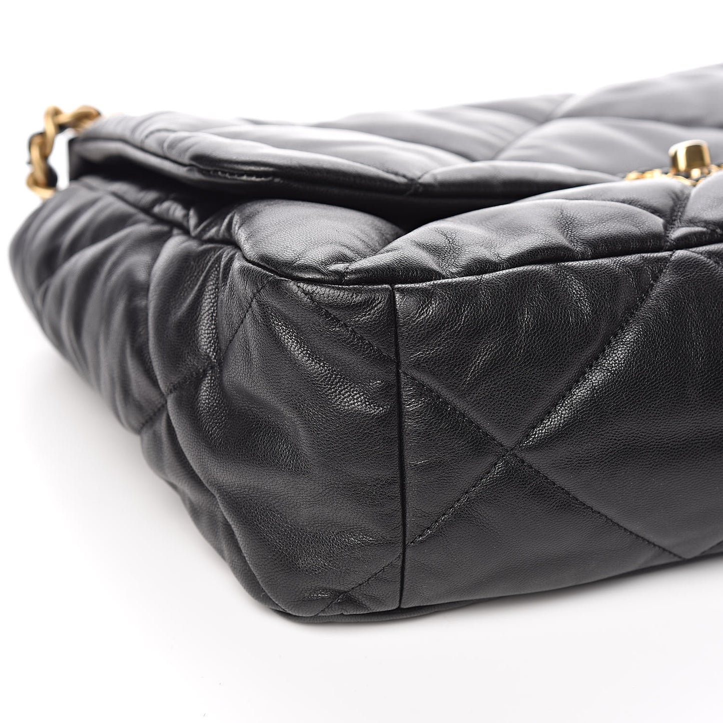Lambskin Quilted Maxi 19 Flap Black