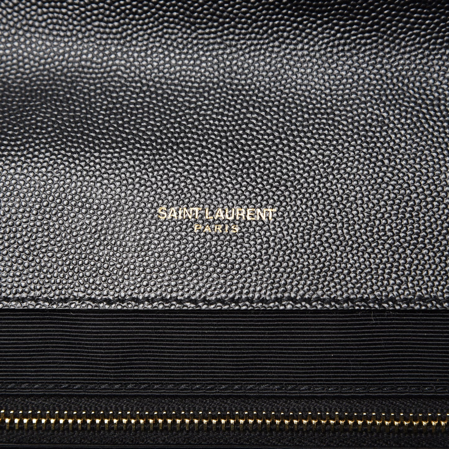 Grain De Poudre Matelasse Chevron Large Monogram Satchel Black