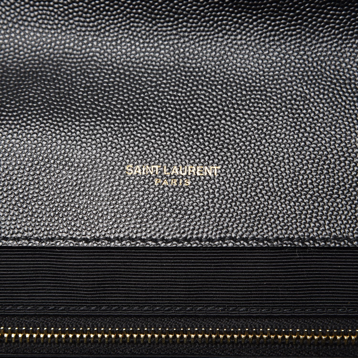 Saint Laurent Grain De Poudre Matelasse Chevron Large Monogram Satchel Black 6 of 15