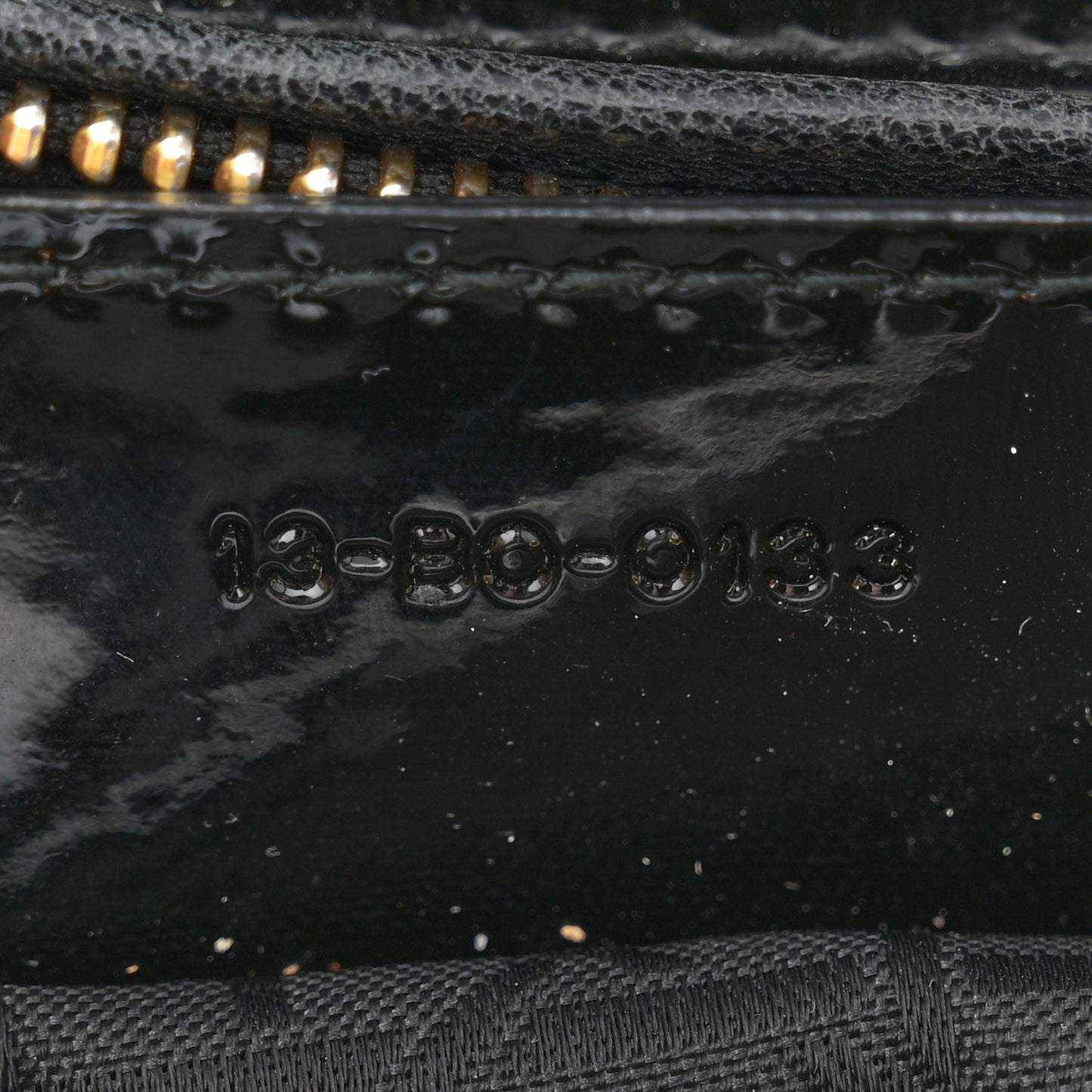Patent Cannage Large Lady Dior Black