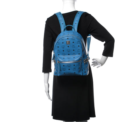 MCM Visetos Small Side Stud Stark Backpack Munich Blue 3 of 12