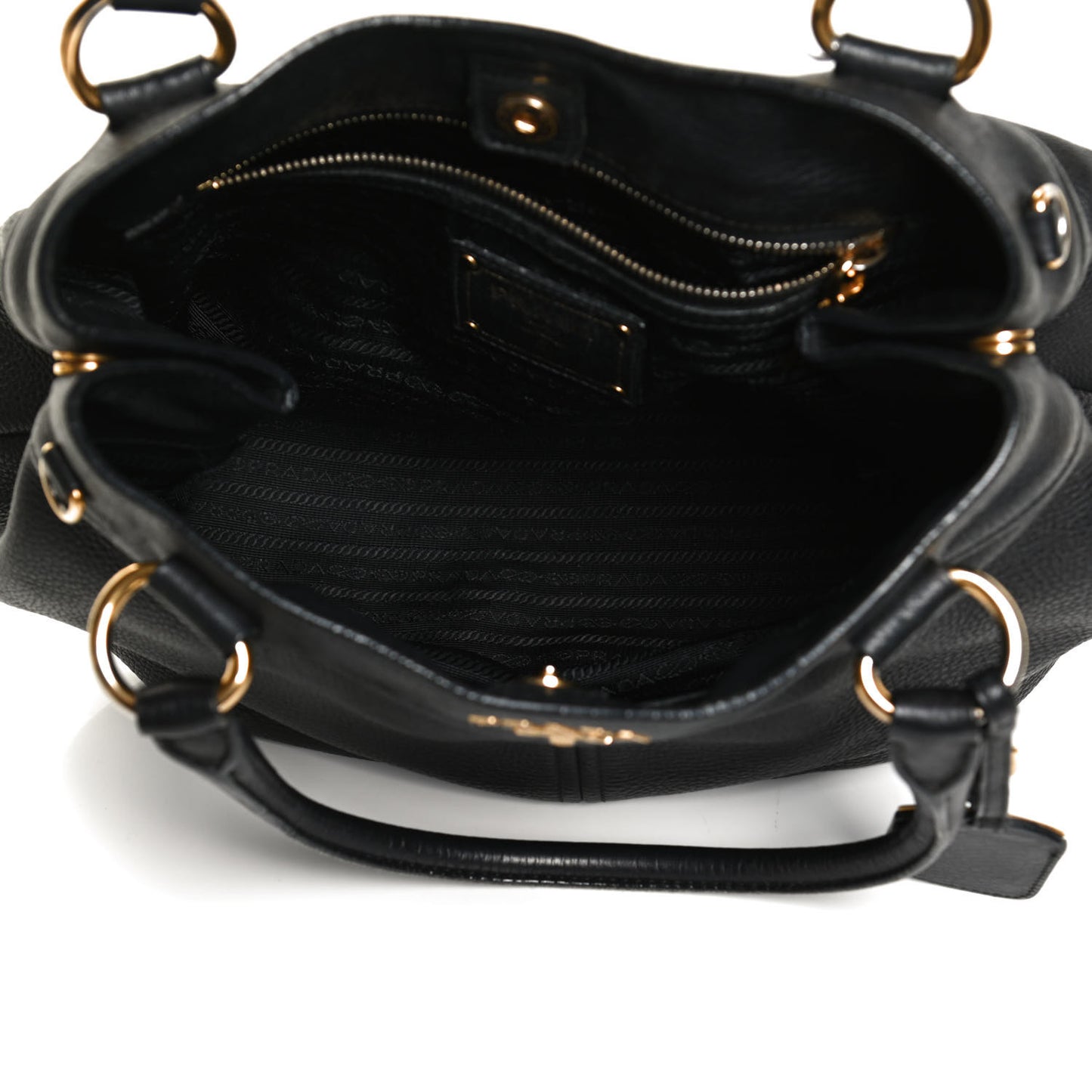 Vitello Daino Top Handle Tote Black