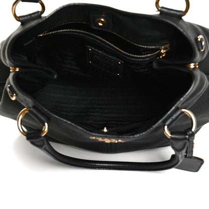 Prada Vitello Daino Top Handle Tote Black 4 of 16