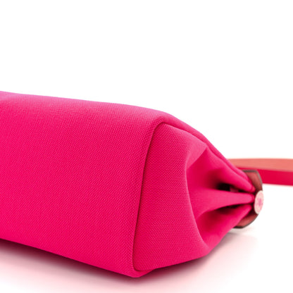 Hermes Toile Militaire Vache Hunter Laque Herbag Zip Retourne 31 PM Rose Mexico Rouge Piment 11 of 12