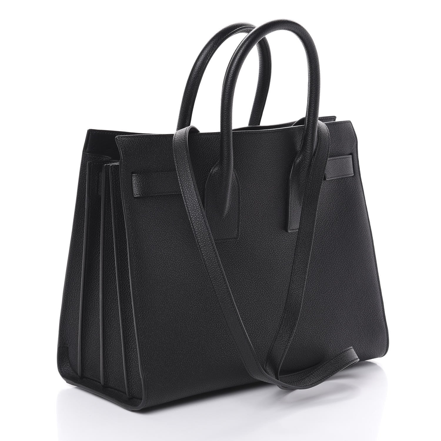 Saint Laurent Grained Calfskin Small Sac De Jour Black 3 of 9