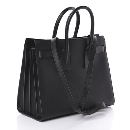 Saint Laurent Grained Calfskin Small Sac De Jour Black 3 of 9