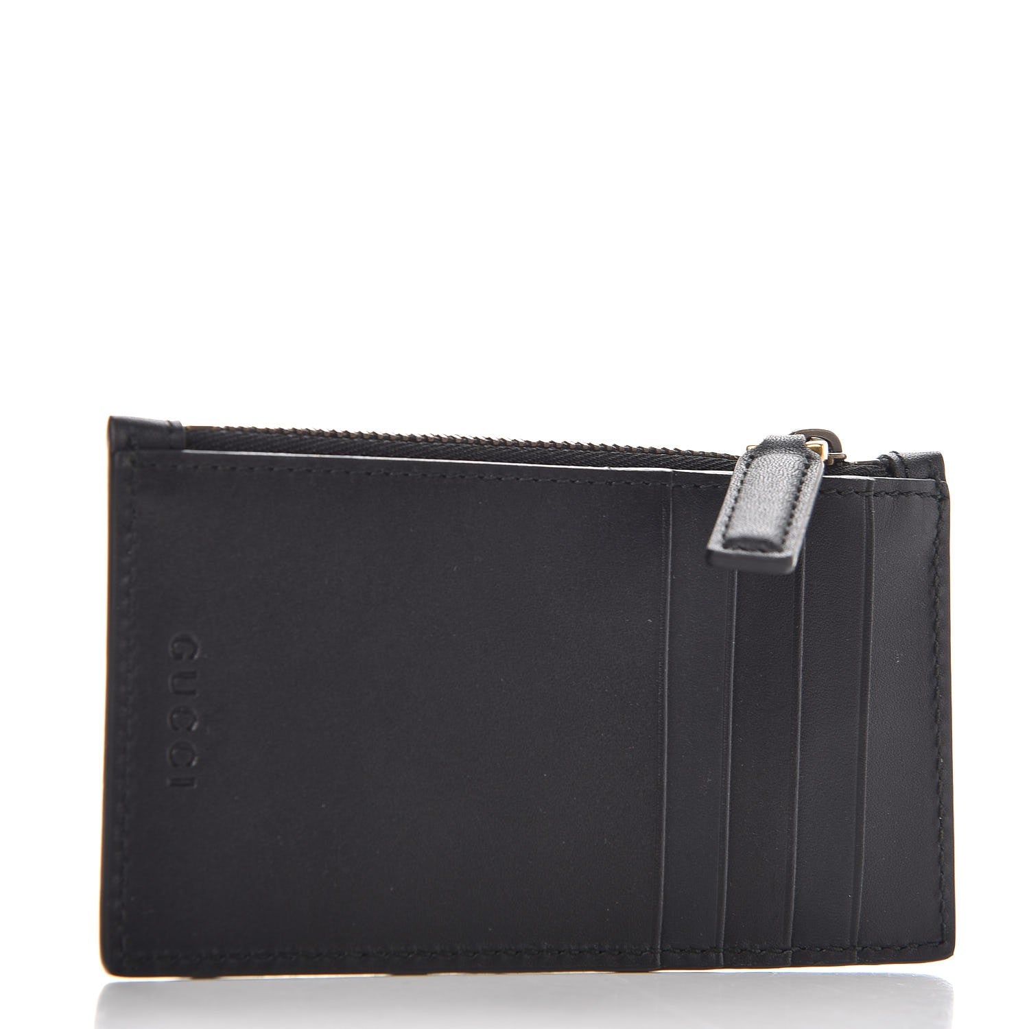 Gucci Calfskin L'Aveugle Par Amour Embossed Coin Case Card Holder Black 11 of 16