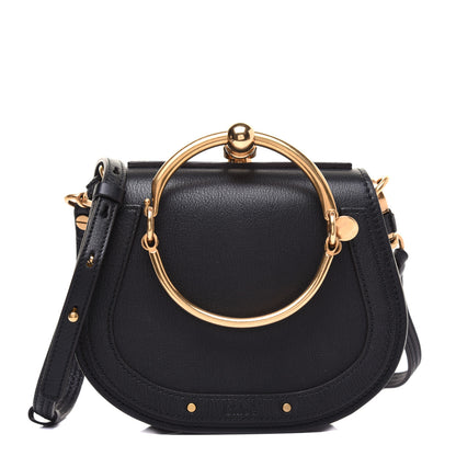 Chloe Calfskin Suede Small Nile Bracelet Bag Black 1 of 14
