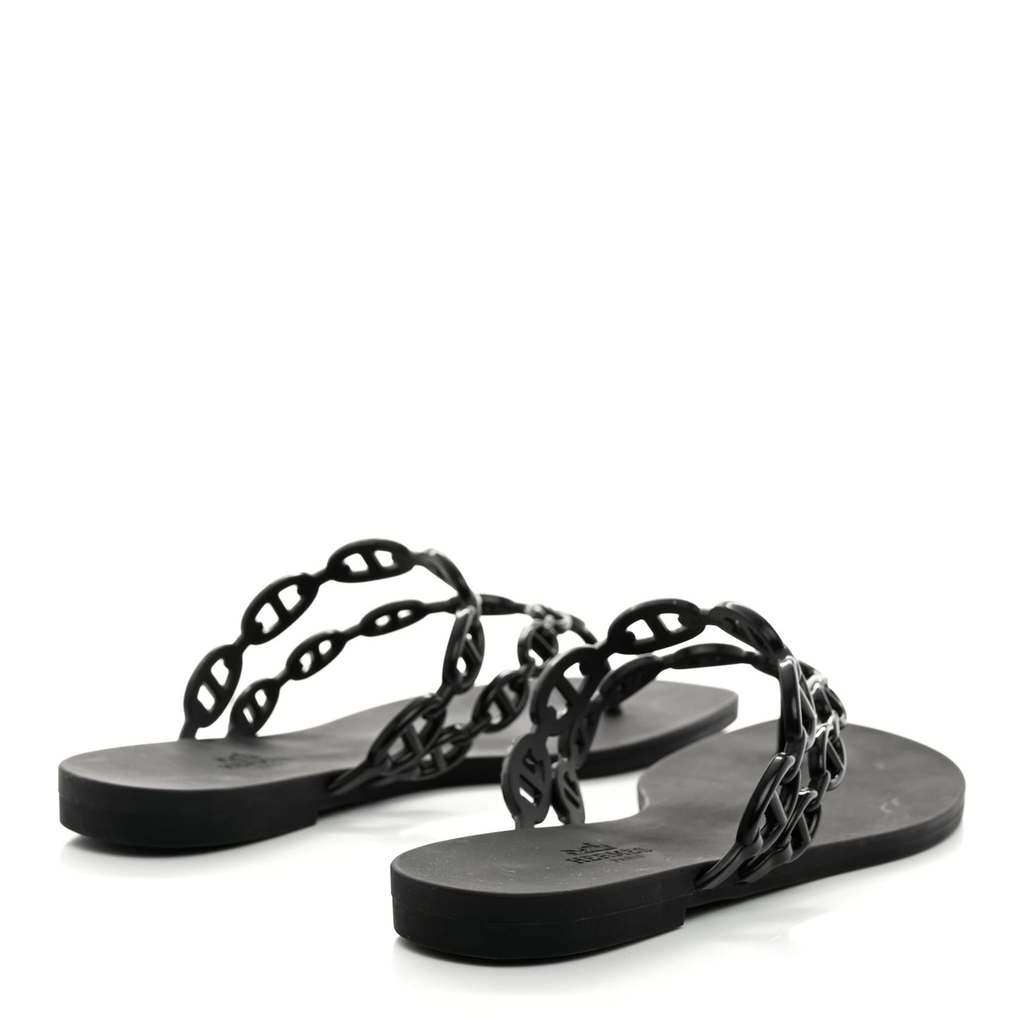 Rubber Chaine d'Ancre Island Sandals 38 Black
