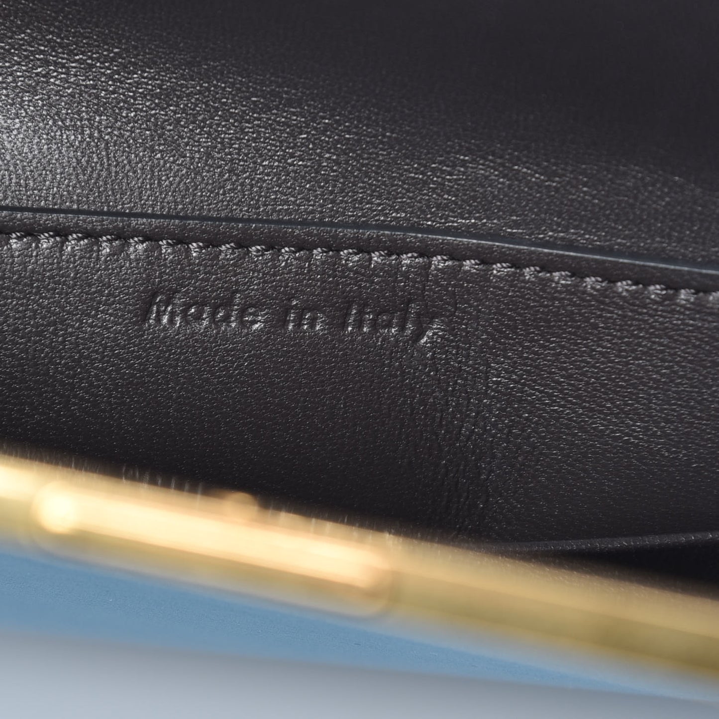 Smooth Calfskin Mini Clasp Bag Teal Blue