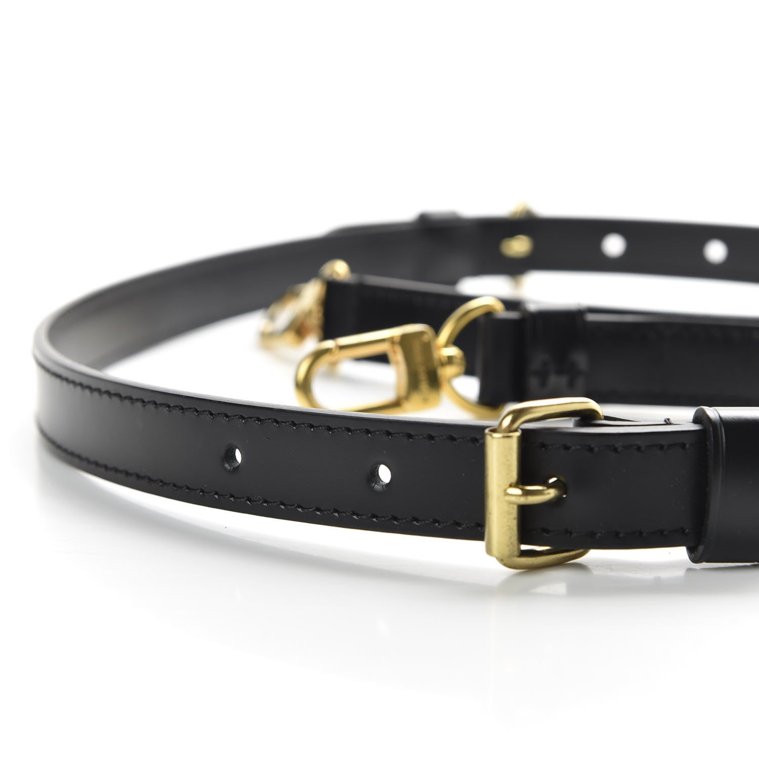 Louis Vuitton Calfskin World Tour Adjustable Speedy Bandouliere Shoulder Strap Black 3 of 5