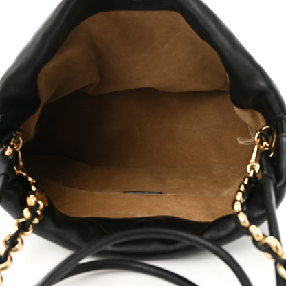 Loewe Mellow Nappa Donut Chain Flamenco Knot Clutch Black 5 of 9