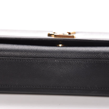 Saint Laurent Grain De Poudre Medium Classic Monogram Kate Satchel Black 10 of 11