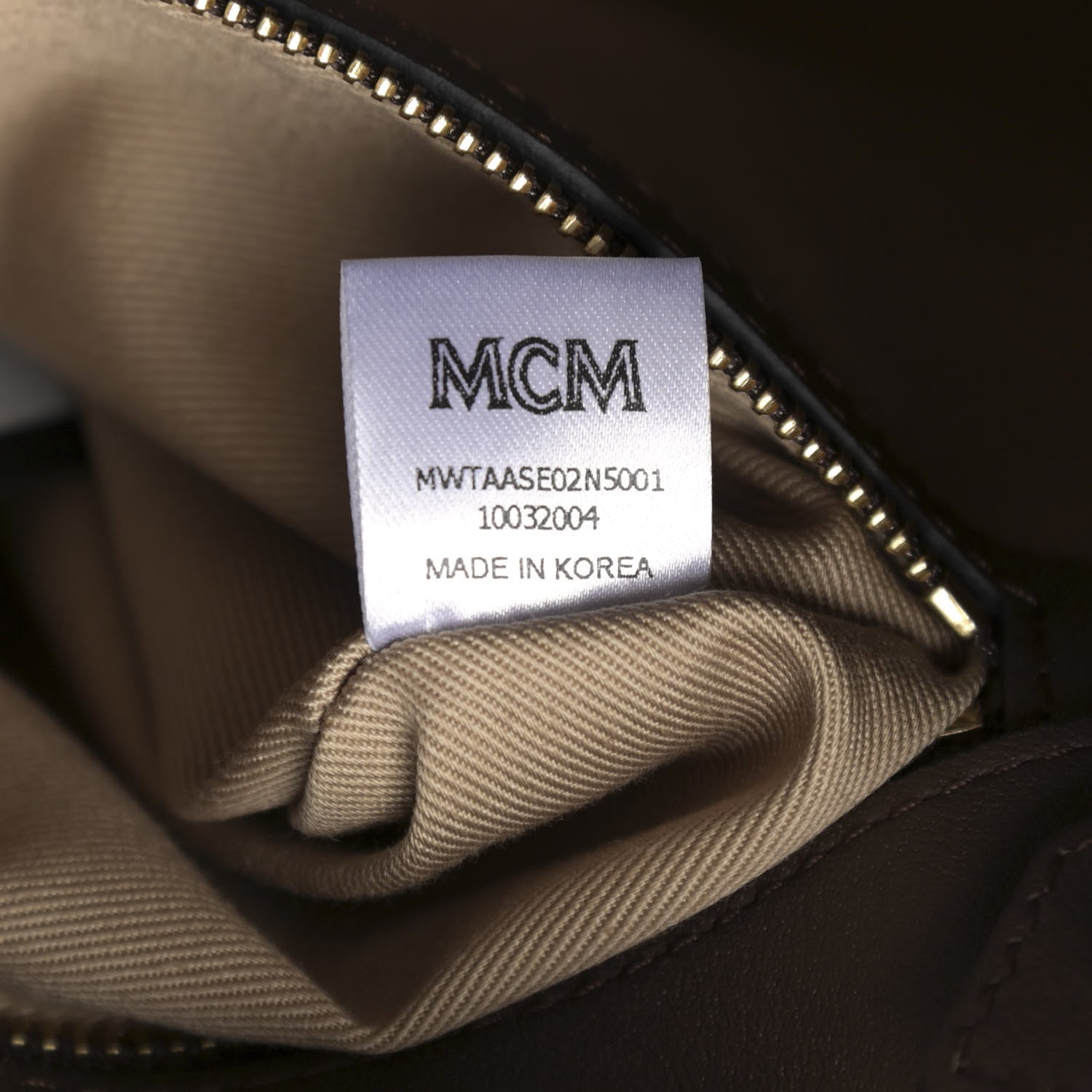 MCM Calfskin Ottomar Monogram Medium Essential Tote Chestnut 8 of 16