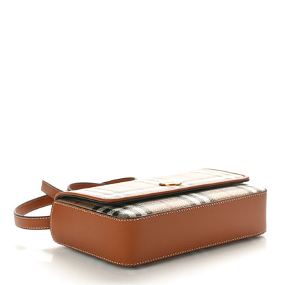 Burberry E-Canvas Vintage Check Hampshire Crossbody Archive Beige 4 of 9