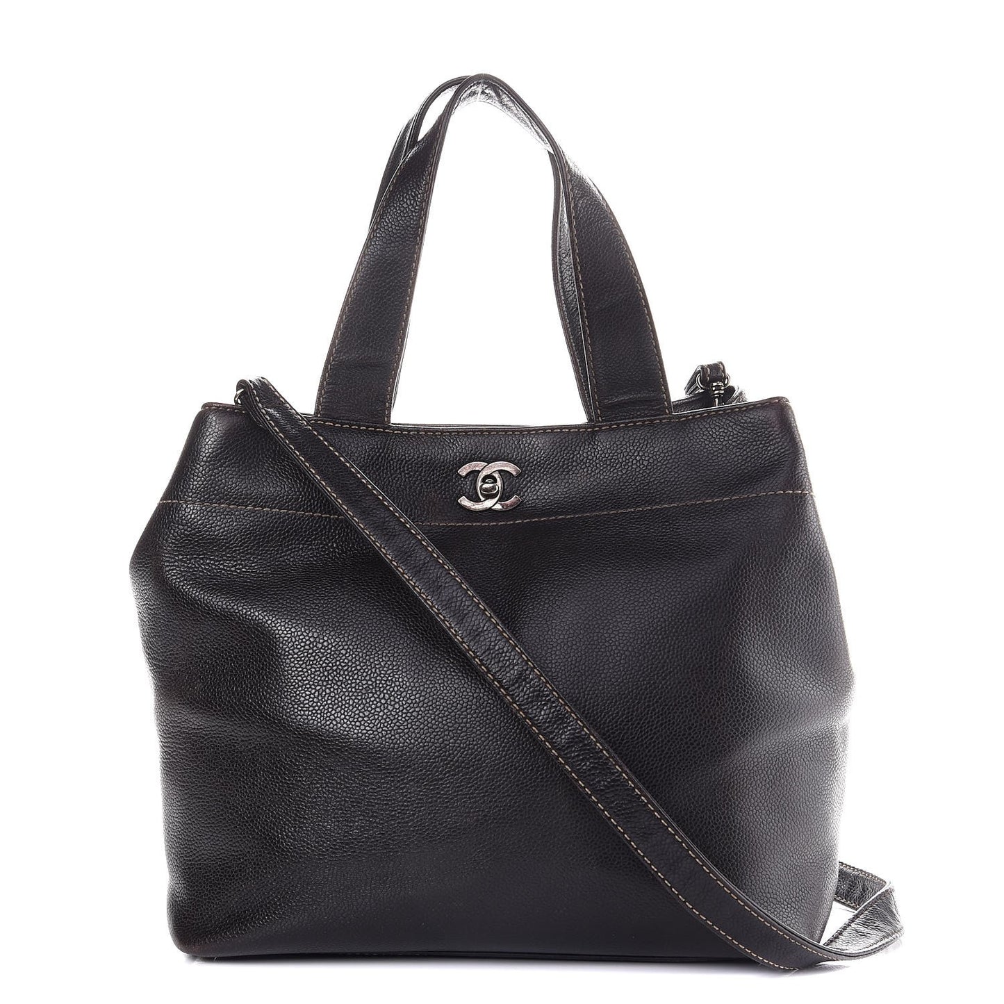 Caviar CC Shoulder Bag Brown