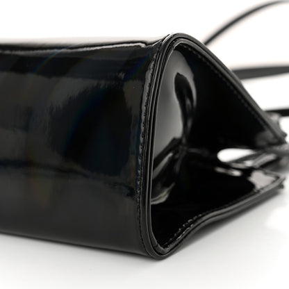 Telfar Patent Vegan Leather Small Shopping Bag Black Rainbow 10 of 10