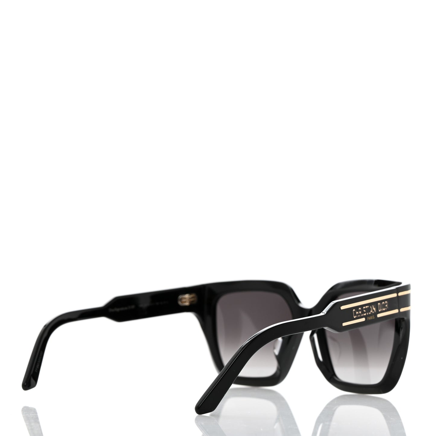 Acetate Diorsignature S10F Square Sunglasses Black